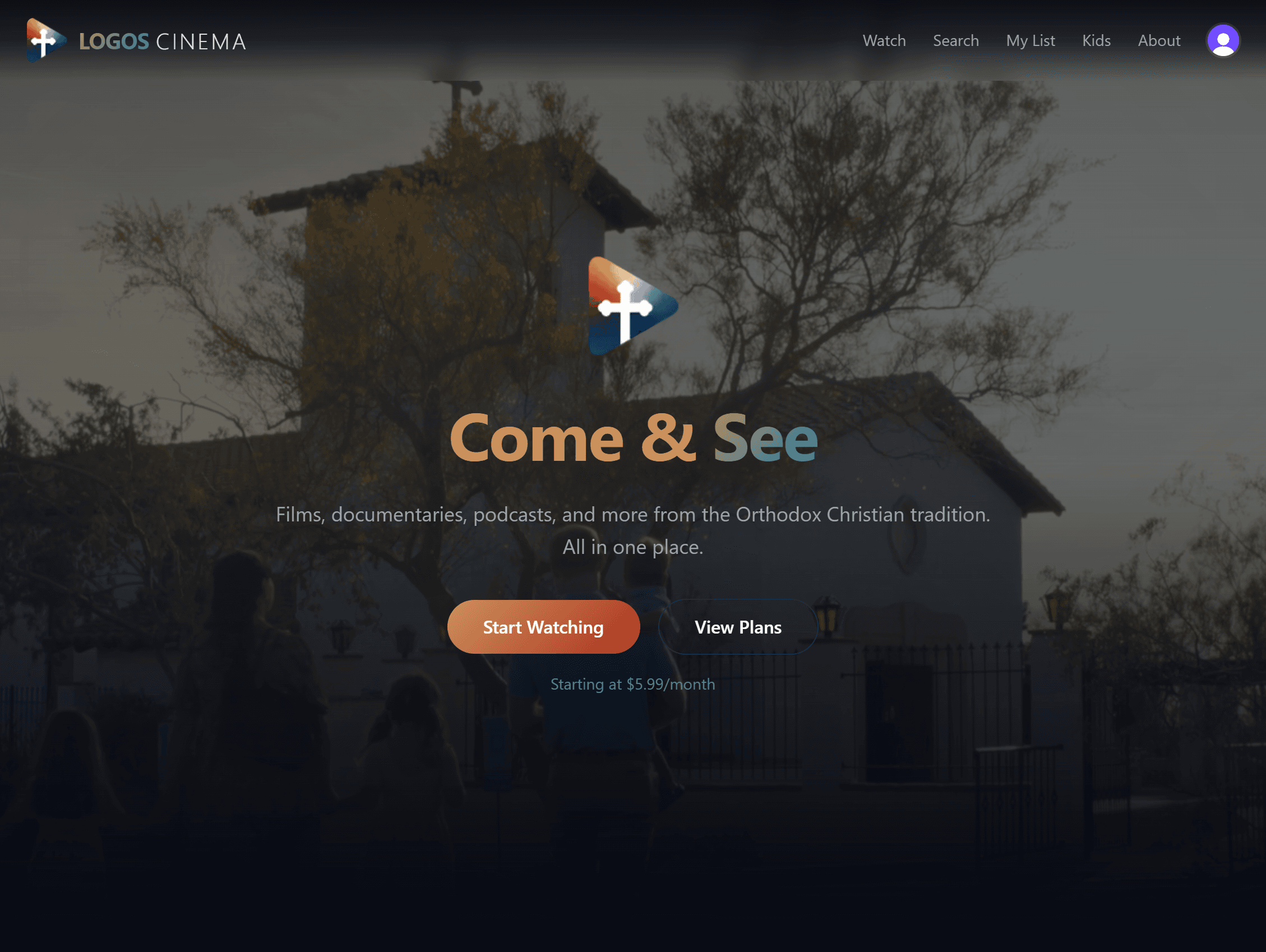 Logos Cinema - Landing Page